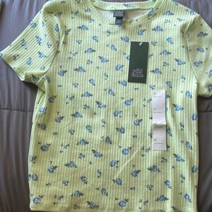wild fable green floral top